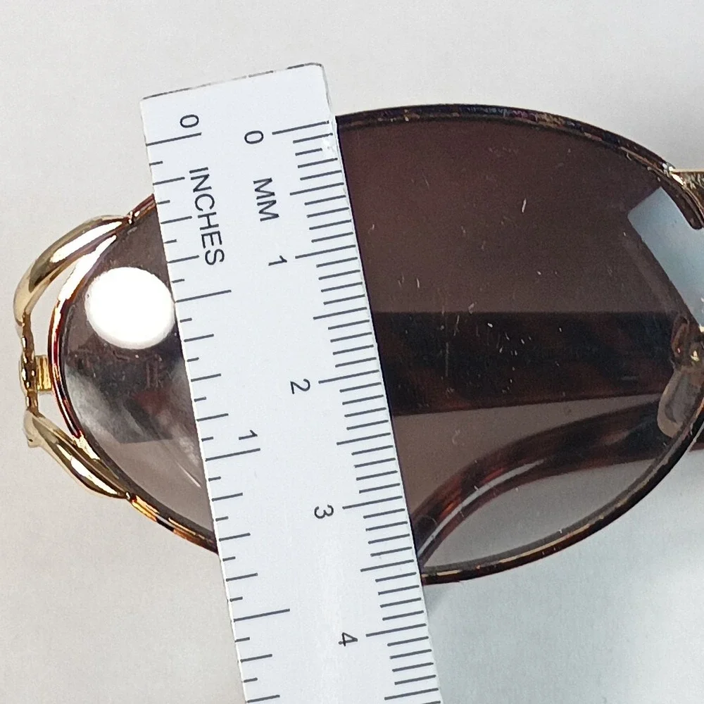 VTG Bijoux Terner Sunglasses Womens Oval Italy 5642 GR Nickel Silver Frame